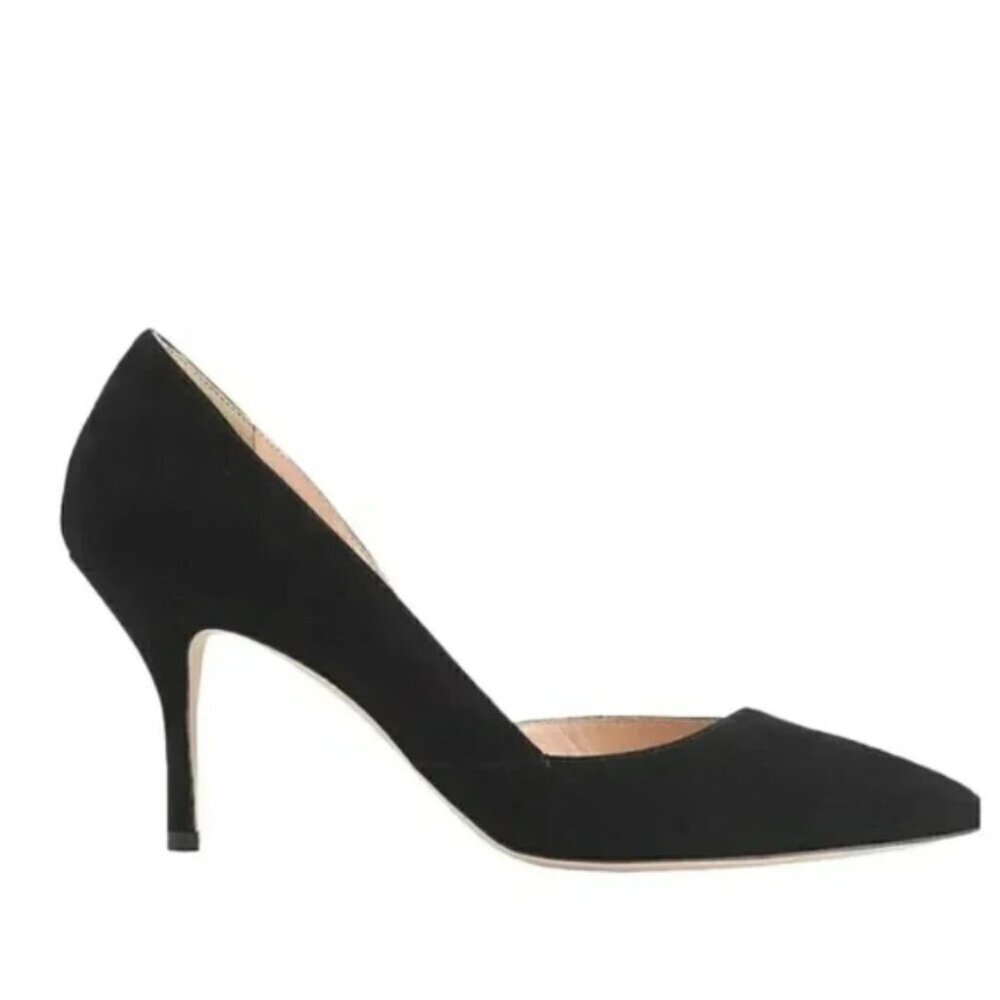 J   Crew Suede Heels Colette Pumps Black Size 7